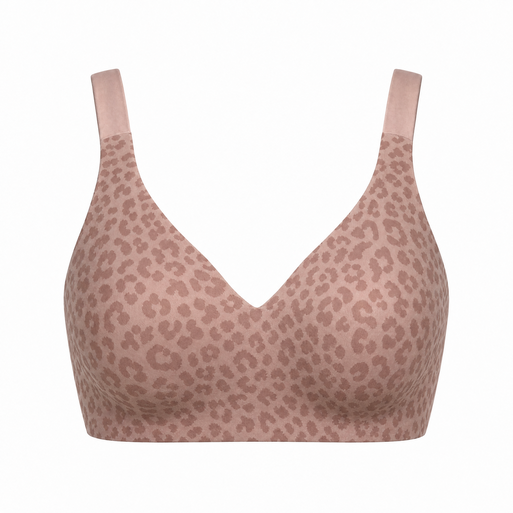 Mocha — The Leopard Wide-Strap Support Bra