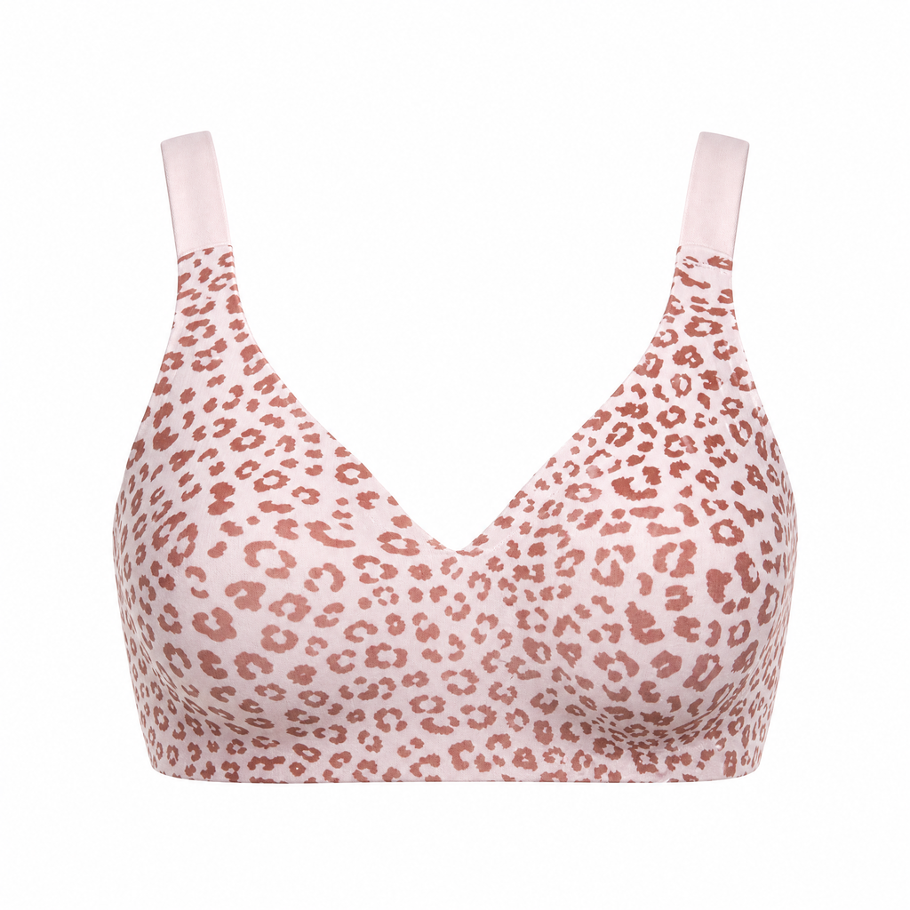 Mocha — The Leopard Wide-Strap Support Bra