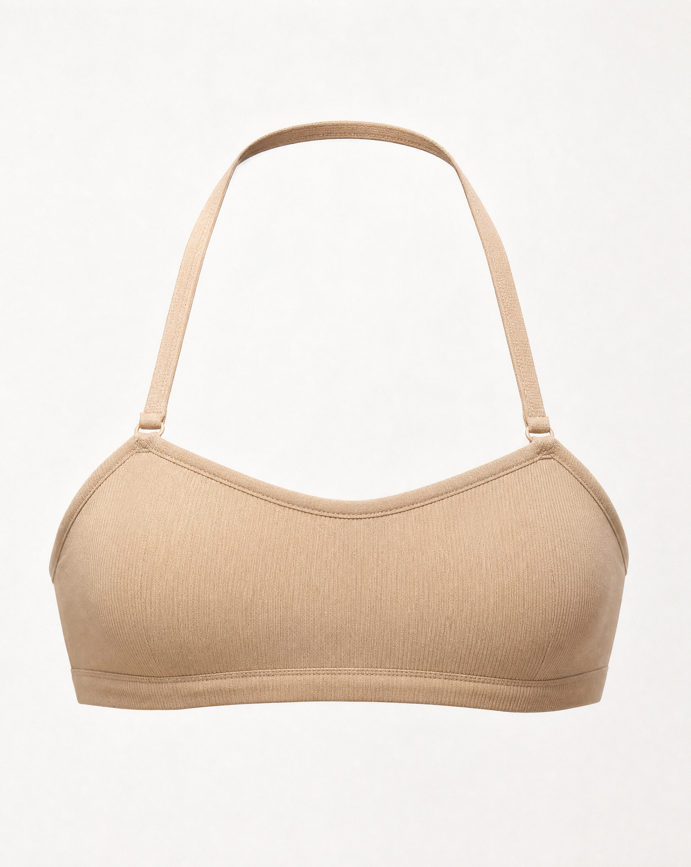 Candice The Bralette in Beige, halter style