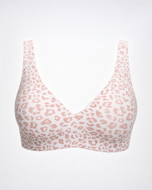 Candice The Leopard wireless comfort bra in Pink Leopard